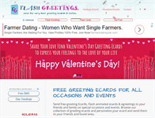 Tablet Screenshot of flash-greetings.com